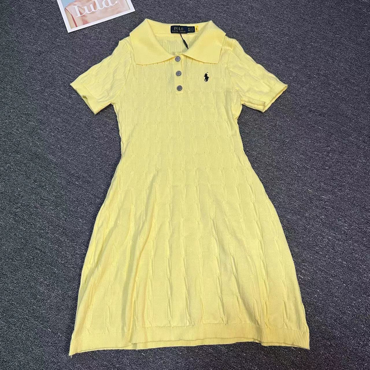 RALPH LAUREN CABLE-KNIT COTTON JUMPER DRESS
